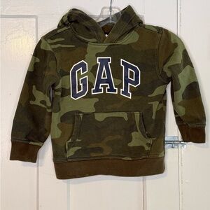 GAP Kids Green Camouflage Hoodie
